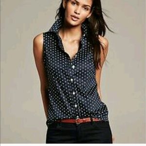 Sleeveless non-iron BR top